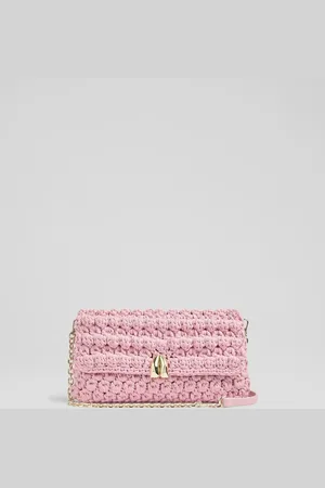 LK Bennett Larna Crochet Oloid Clutch Bageen