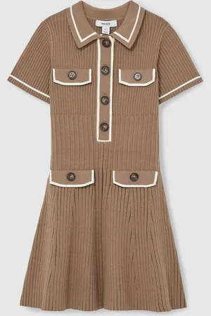 Reiss Sofia Rib-Knit Button-Down Dress6