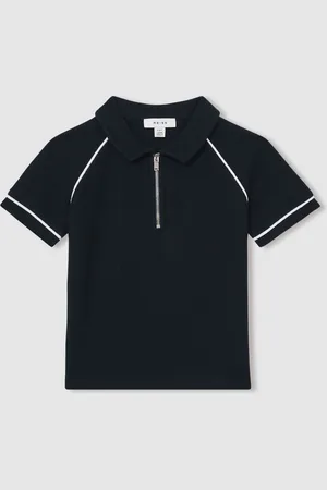 Reiss Lolland Cotton Textured Half-Zip Polo Shirt6