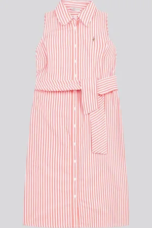 U.S. Polo Assn. U. S. Polo Assn Womens Stripe Tie Waist Shirt DressX-Small