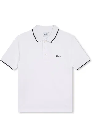 HUGO BOSS 100% Cotton Short Sleeved Logo Polo Shirt14 Jaar (164cm)
