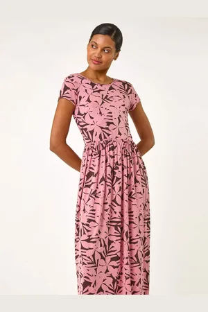 Roman Floral Print Stretch Midi Dress44