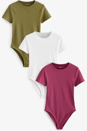 Next Ribbed T-Shirt Bodysuits 3 PackS