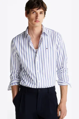 Tommy Hilfiger Regular Fit Flex 100% Cotton Poplin Nautical Stripe ShirtXXL