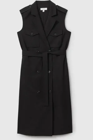 Reiss Kimora midi-jurk met Blend en dubbele rij knopen32