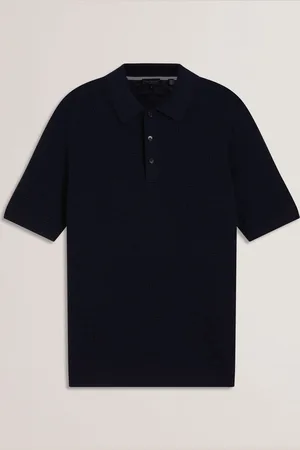 Ted Baker Waterby poloshirt van zijde met textuur en korte mouwenLarge
