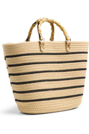 Pieces® Raffia Stripe 100% Cotton Beach Bageen