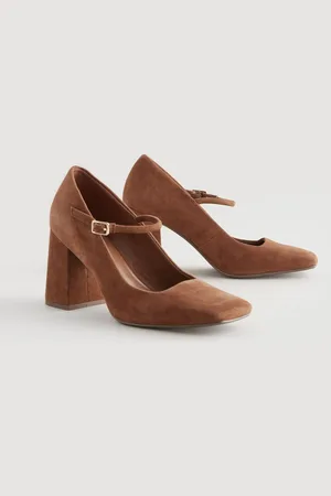 Next Forever Comfort Leather Square Toe Block Heel Mary Jane ShoesEU 36 (UK 3.5)