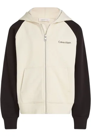 Calvin Klein Relaxed 100% Cotton Colourblock Zip Hoodie12 Jaar (152cm)