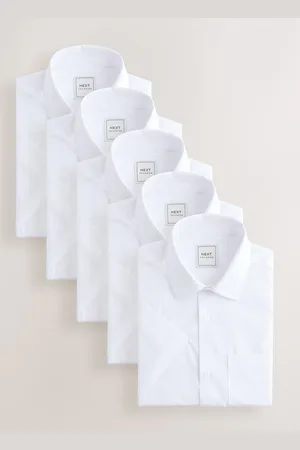 Next Short Sleeve Easy Care Formal Smart Shirts 5 Pack15in