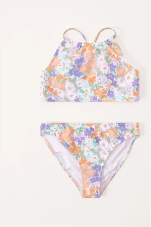 Abercrombie & Fitch Orange High Neck Bikinis13