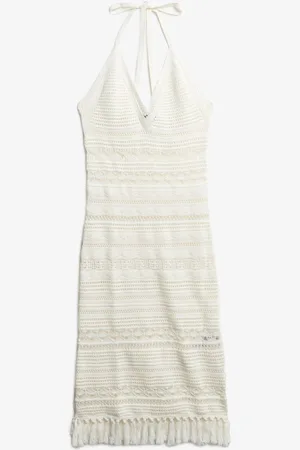 Superdry 100% katoenen midi-jurk met gehaakte kwastjesEU 44 (UK 16)