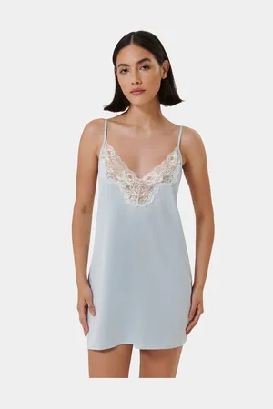 BlueBella Blue Isabella Luxury Satin Short Chemise42