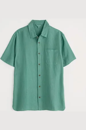 Seasalt Cornwall Mens Carne Short Sleeve 100% Linen Shirtlarge