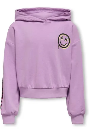 ONLY Purple Carefree Slogan Back Print 100% Cotton Hoodie7