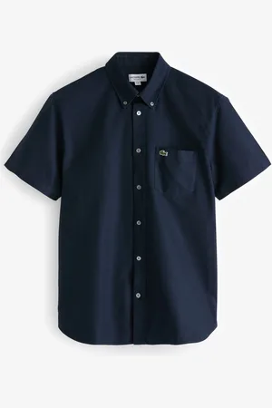 Lacoste Oxford overhemd met korte mouwen van 100% katoenL