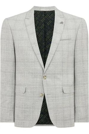 Remus Slim Fit Checked Stretch Suit Jacket44r