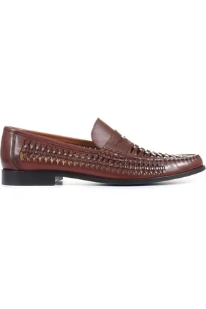 JONES BOOTMAKER Riverside geweven leren instappers voor herenEU 44 (UK 10)