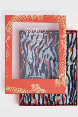 Osprey Blue The Zebra Boxed ScarfEén