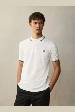 Fred Perry Poloshirt met twee contrasterende streepjes voor heren, gemaakt van 100% katoenXXL