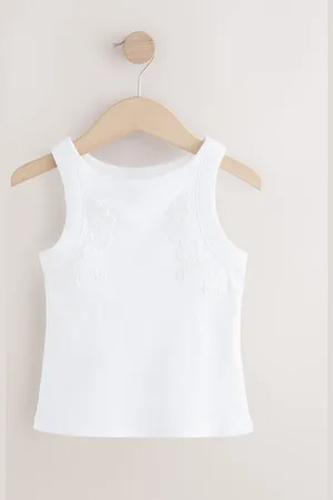 Next Floral Crochet Rib Vest (3-16yrs)10 Jaar (140cm)