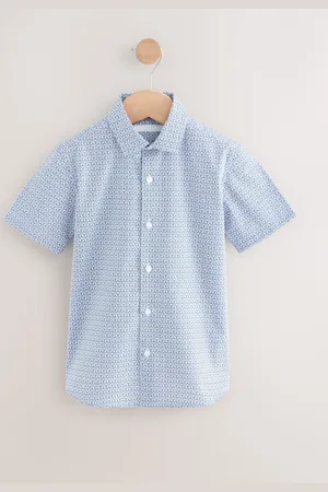 Next Short Sleeve Geo Print 100% Cotton Shirt (3-16yrs)3 Jaar (98cm)