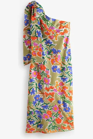 Laura Ashley Honeybourne Floral Print One Shoulder Midaxi Dress44