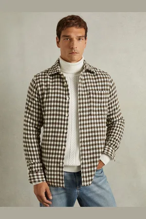 Reiss Zonda Dogtooth Overshirt with WoolXS