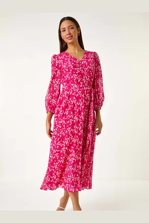 Roman Heart Print Midi Dress44