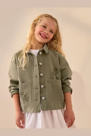 Next Khaki Emb Shacket (3-16yrs)166168cm