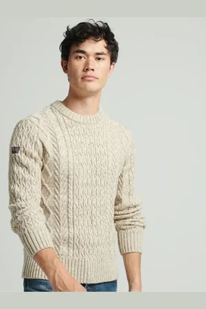 Superdry Jacob kabeltrui met ronde hals3XL