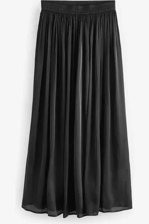 Next Metallic Satin Pleated Maxi Skirt38 Petite
