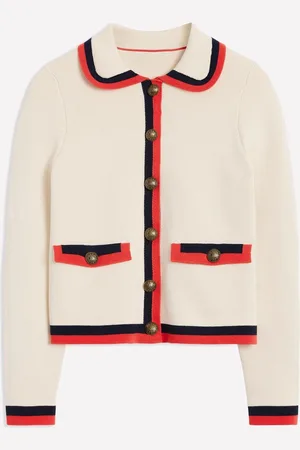 Boden Holly Collared Knitted 100% Cotton Jacket44