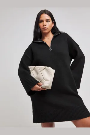 Simply Be Zip Neck Knitted Mini Dress52-54