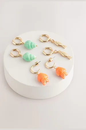 Next Fish Charm Hoop Earrings Packeen