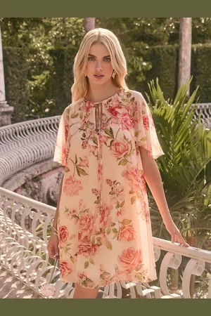 Lipsy London Cape Sleeve Chiffon Mini Shift Dress34