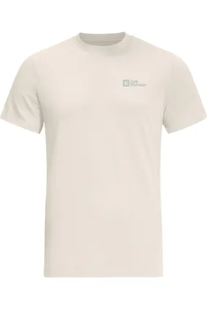 Jack Wolfskin Mens Essential 100% Organic Cotton White T-ShirtS