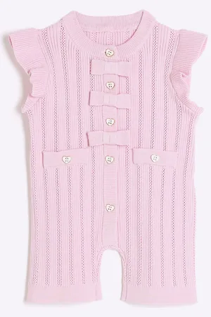 River Island Baby Girl Pointelle Romper Set6