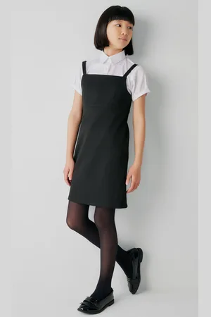 Clarks School Senior Girls Woven Pinafore Dress10 Jaar (140cm)