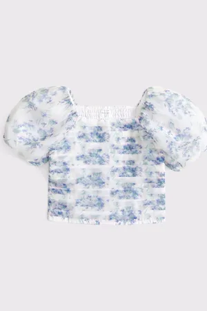Abercrombie & Fitch Floral Puff Sleeve Crop Top15