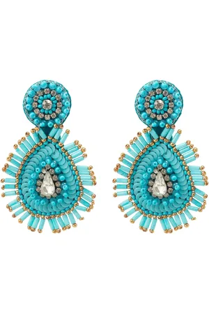 Bibi Bijoux Pink Paisley Beaded EarringsEén
