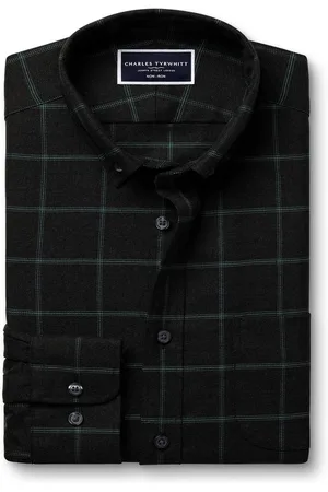 Charles Tyrwhitt Slim Fit Check Non Iron Twill 100% Cotton ShirtMedium