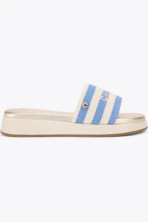 Carvela Blue Palermo Stripe Mule Sandalseu355