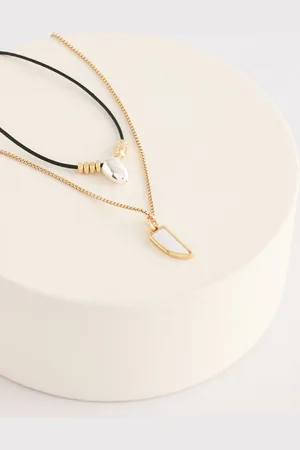 Next Two Layer Corded Necklace Made With Recycled Brass and ZincEén