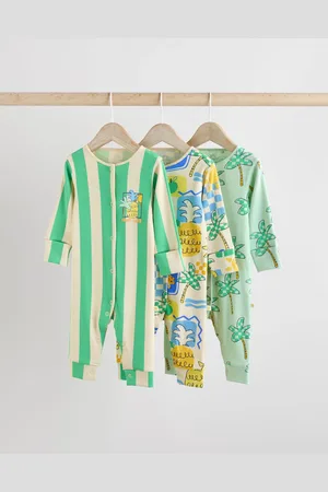 Next Verpakking van 3 felgekleurde baby ananas babypyjama