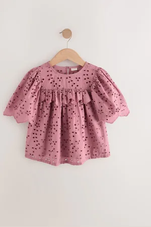 Next 100% Cotton Broderie Frill Blouse (3-16yrs)116122cm