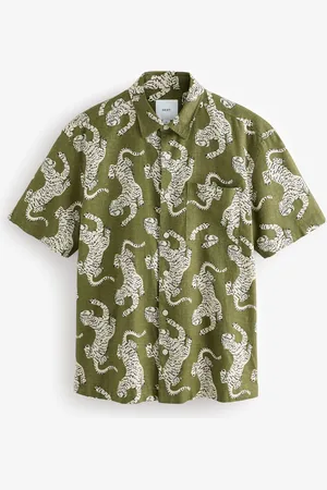 Next Overhemd met tijgerprint en korte mouwenSmall