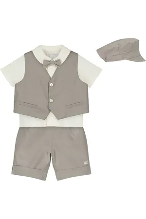Emile et Rose Natural 100% Cotton Shirt, Waistcoat and Short 3 Piece Set18 maanden (86 cm)