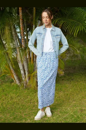 Threadbare Leopard Print Lightweight Jersey 100% Cotton Midi Skirt with Pockets38