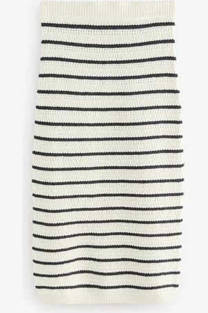 Next Midi Striped Co-Ord Knitted Skirt with CottonXXL standaard